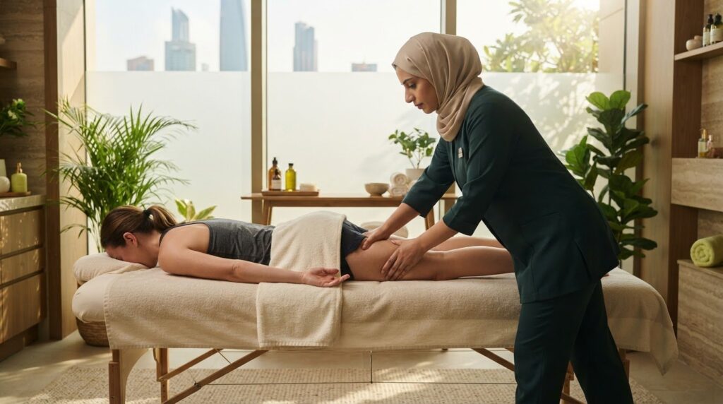 Sports Massage for IT Band Tightness in Al Zahiyah